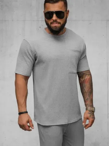 T-shirt męski szary O/Y960T^Ozonee Online